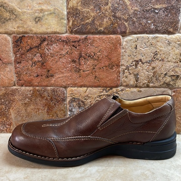 Johnston& Murphy Loafers Leather Sheepskin Lining Casual Slip-On Brown Size 8M - Picture 9 of 16